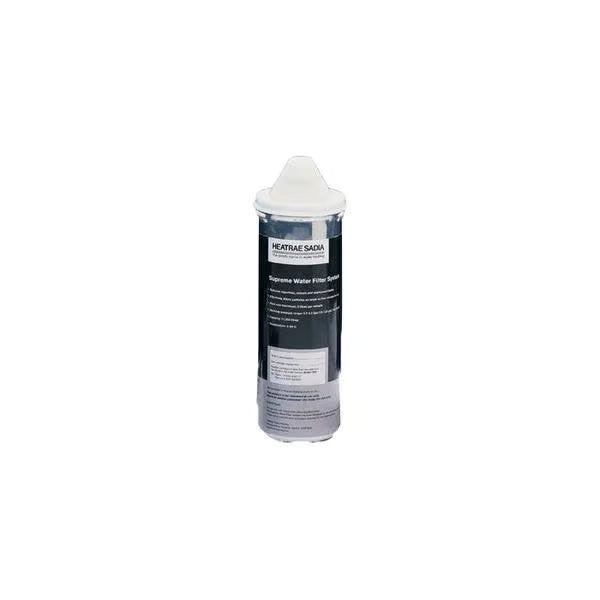Heatrae Sadia Water Filter Cartridge with 0.2 Micron Rating for effective water filtration on white background